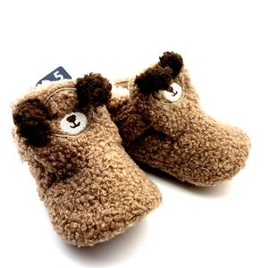 Wonder Nation Baby Slippers Size 5 Puppy Dog Brown Slip On Boys Girls Shoes